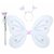 BUTTERFLY WINGS OR ANGEL WINGS WITH HAIRBAND, FAIRY STICK AND WINGS