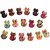 Aeoss Wooden Buttons Multicolored Cat Shaped 2 Holes Wood Printing Sewing Buttons for Sewing and Crafting DIY,Pack of 50
