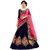 Saadhvi Navy Blue Taffeta Satin Embroidered Lehenga Choli