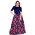 Saadhvi Navy Blue Bangalore Satin Silk Floral Print Lehengha Choli