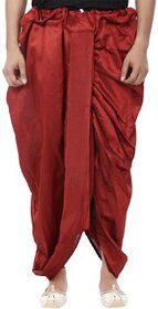 DISONE Red Silk dhoti for Men
