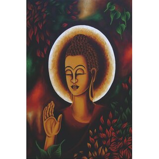                       Giant Innovative - Lord Buddha Religious Wall Decor Poster for Home and Office GI153 (250 GSM Paper, 12 x 18 Inch)                                              
