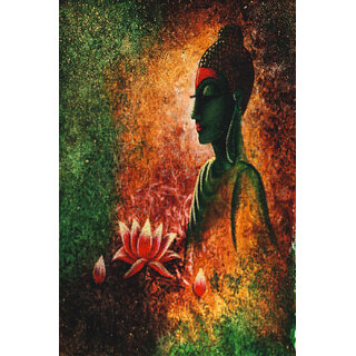                       Giant Innovative - Lord Buddha Religious Wall Decor Poster for Home and Office GI154 (250 GSM Paper, 12 x 18 Inch)                                              