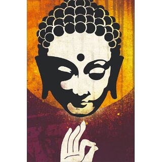                       Giant Innovative - Lord Buddha Religious Wall Decor Poster for Home and Office GI160 (250 GSM Paper, 12 x 18 Inch)                                              