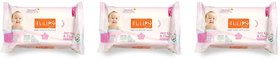 Tulips Baby Care Wet Wipes 100 Flushable Fragrance Alcohol and Paraben Free 60 Wipes Each Pack of 3