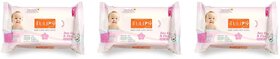 Tulips Baby Care Wet Wipes 100 Flushable Fragrance Alcohol and Paraben Free 60 Wipes Each Pack of 3