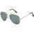 Arzonai Classics Aviator Golden-Green UV Protection Sunglasses For Men & Women |MA-095-S17|