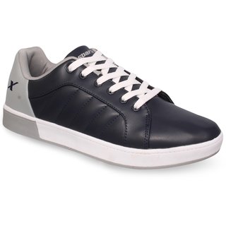 Sparx men's navy blue sales and white running shoes