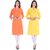 CHINMAYA Casual Solid Women Kurti  (Pack of 2, Orange, Yellow)