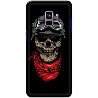 Ezellohub Mobile Back Cover For Samsung Galaxy A8 Plus 2018 - skelaten Printed Design Soft silicon Mobile Cover