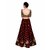 F Plus Fashion Maroon Color Heavy Embroidered Women's Semi Stitched Wedding Wear Lehenga Choli .