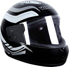 Virgo Arzed Motorbike Helmet (AirzedBlackGlossyClear_SilverDZC2))