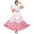 Saadhvi White and Pink Georgette Floral Print Semi Stitched Gown