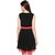 Saadhvi Black and Red Georgette Semi Stitched Plain Western Wear Dress