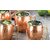 Set of 4 Handmade Hammered Copper Moscow Mule Mug - 100 Pure Copper with Brass Handle - Hammered Moscow Mule Mug Cup