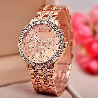 Geneva rose gold watch top