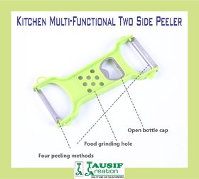Tausif Creation New Kitchen Multi-Functional Two Side Peeler with Bottle Opener