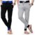Stylatract Black  Grey Cotton Blend Running TrackPants For Men Pack Of 2