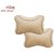 Auto Addict Car Dotted Beige Neck Rest Cushion Pillow Set Of 2 Pcs For Hyundai Xcent
