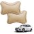 Auto Addict Car Dotted Beige Neck Rest Cushion Pillow Set Of 2 Pcs For Honda New City 2017