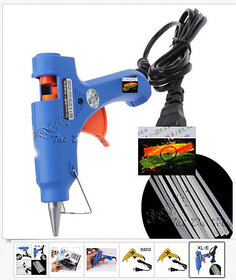 20W Craft Electric Tool Heating Hot Melt Glue Gun with 10pcs 100x7mm Glue Stick