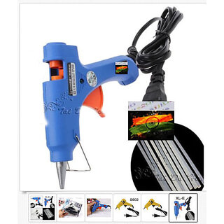                       20W Craft Electric Tool Heating Hot Melt Glue Gun with 10pcs 100x7mm Glue Stick                                              