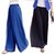 Leox Combo of 2 Plain Poly Cotton Palazzo (Black and Royal blue)