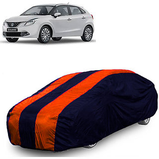QualityBeast Extreme Car Body Cover for Maruti Suzuki New Baleno (Orange Black)