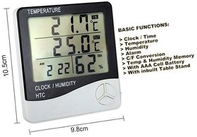 TARGET PLUS- Hygro Thermometer  Monitor Room Temperature, Humidity continuously + with Clock