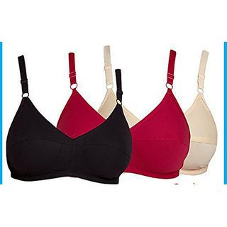 Buy Pack of 3 Women's Full Coverage Lightly Padded Bra (COLOR AND DESIGN  MAY VARY) Online @ ₹349 from ShopClues