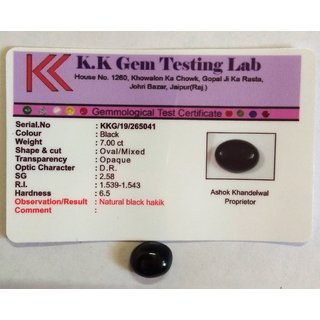 Natural Lab Certificate Gemstone Cts Ratti Black Sulemani Hakik