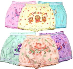 Bexzzor Girls Boys and Kids Pure Cotton Cartoon Printed  Briefs Inner Underwear Panty Bloomers Combo Pack of 6