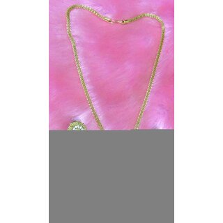                       White Drop Big Polki Pendant Necklace Set                                              