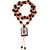 Men Style Religious Loard Shiv Mahadev Crystal Mala Orange Black Necklace Pendant For Men And Women