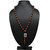 Men Style Religious Loard Shiv Mahadev Crystal Mala Orange Black Necklace Pendant For Men And Women