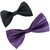 Wholesome Deal purple and black neck bow tie (Pack of two)