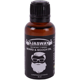 OJASWAY Beard Mooch Oil Growth Serum for Oily Skin 100 Natural Oil - 30 ml