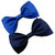 Wholesome Deal royal blue and navy blue neck bow tie (Pack of two)