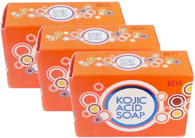 Bevi Kojic Acid Soap For Skin Brighiting And Hyper Pigmentation (Pack Of 3)