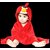 Premium furnishing baby cloak  for kids with hoodie for child upto 2 years in angry  bird hoodie design.(LXW) (34X34).