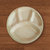 Woodka Premium Eco-Friendly Tableware - 12 Inch Round Compartment Plates/Disposable Plates/Leaf Plates (Pack of 25)