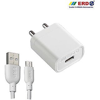 ERD TC-27 5V 2Amp High Speed Universal Charger with USB Cable-(White)