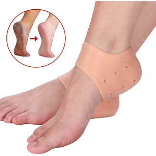 Unisex Heel Anti Crack Sets For Women and Girls Silicone Moisturizing Heel Socks Cracked Foot Skin Protector - 1 Pair
