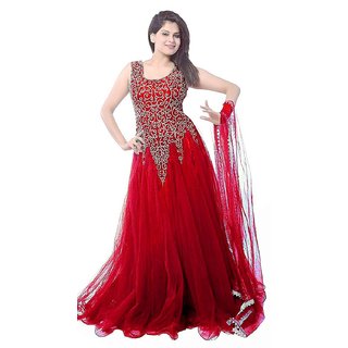 red net gown dress