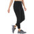 Timbre Cotton Spandex Crop Length Yoga,Gym and Active Sports Fitness Black Capri Tights for Women