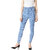 Miss Chase Women's Light Blue Skinny High Rise Distressed Regular Length Ice Wash Denim Jeans