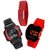 Kids Red Pack Of 3 Watch Stylist Looking Digital Watch