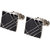 69th Avenue Men's Black Silver Plated Adjustable Square Shaped Cufflinks  