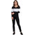 Trendy Casual Black Color Full Sleeve Round Neck Women's T-Shirt 5249Black