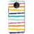 Ezellohub Printed Hard Mobile back case cover for Motorola Moto G5S Plus - clour strip